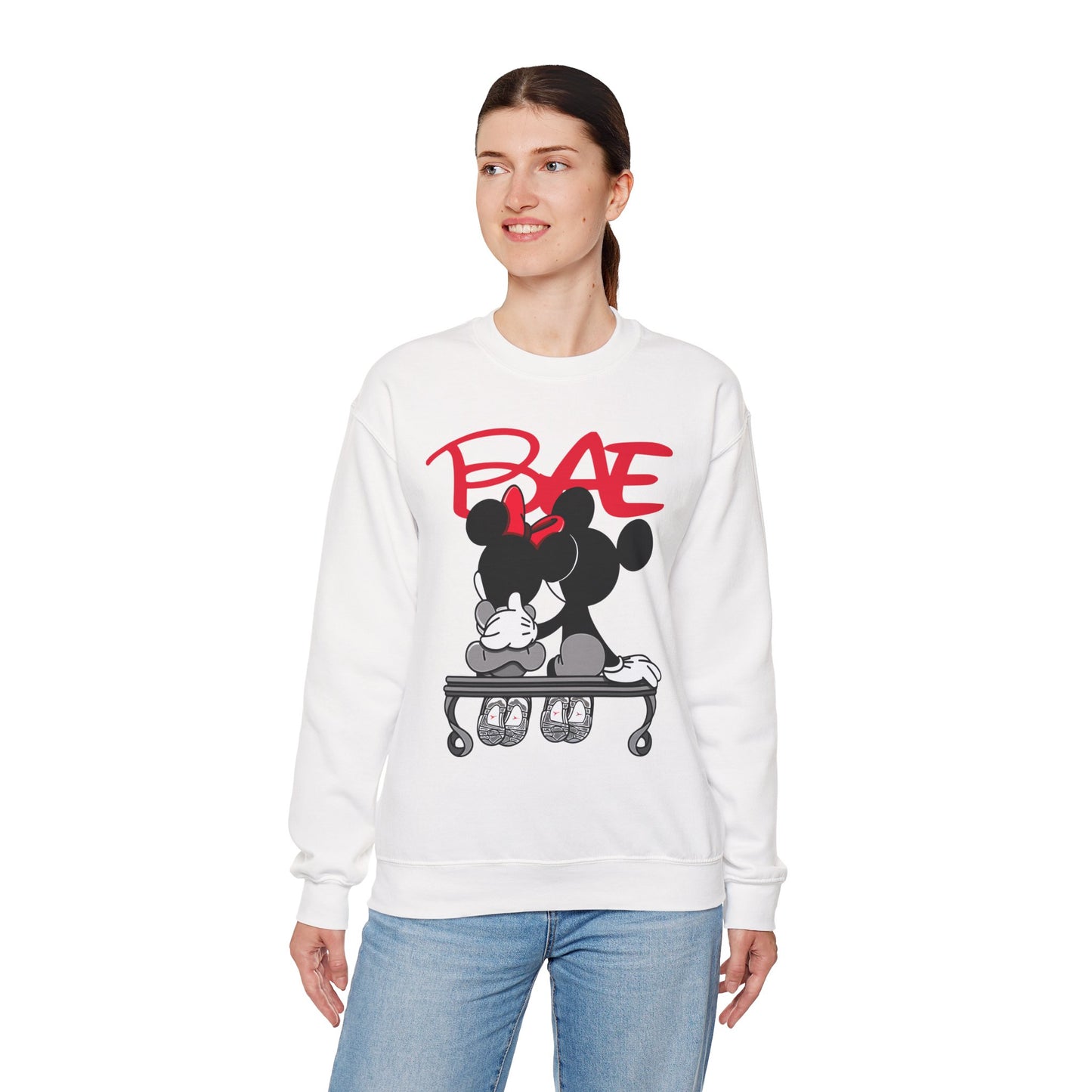 BAE Minnie Graphic Crewneck Sweatshirt – Cute Retro Cartoon Pullover
