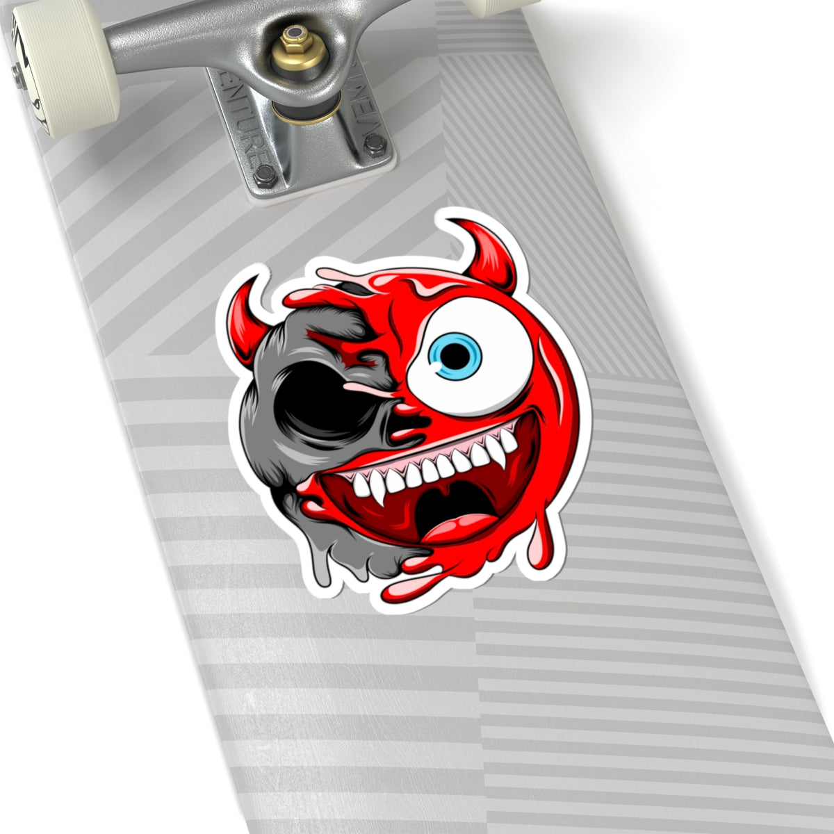 Devil Mode Emoji Sticker Sheet — Kiss-Cut Vinyl Decal for Laptops, Skateboards & Gifts