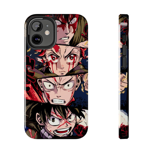 Anime Crew Tough Phone Case — Intense Bloodline Faces Design