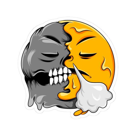 Heated Mood Emoji Sticker Sheet — Kiss-Cut Vinyl Decal for Laptops, Skateboards & Gifts