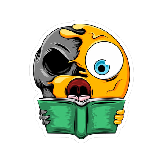 Curious Reader Emoji Sticker Sheet — Kiss-Cut Vinyl Decal for Laptops, Skateboards & Gifts