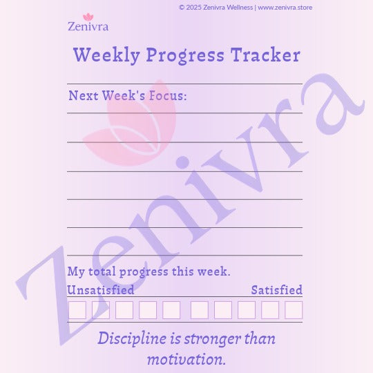Zenivra Workout Planner – 7-Day Digital Fitness Log