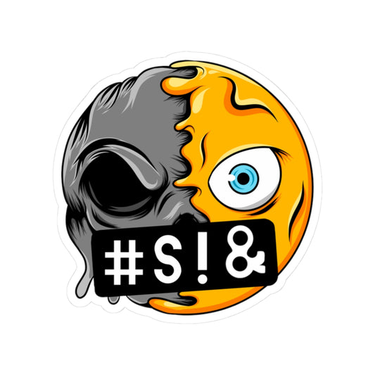 Censored Rage Emoji Sticker Sheet — Kiss-Cut Vinyl Decal for Laptops, Skateboards & Gifts