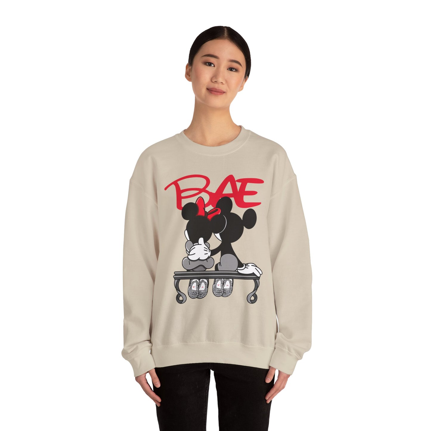 BAE Minnie Graphic Crewneck Sweatshirt – Cute Retro Cartoon Pullover
