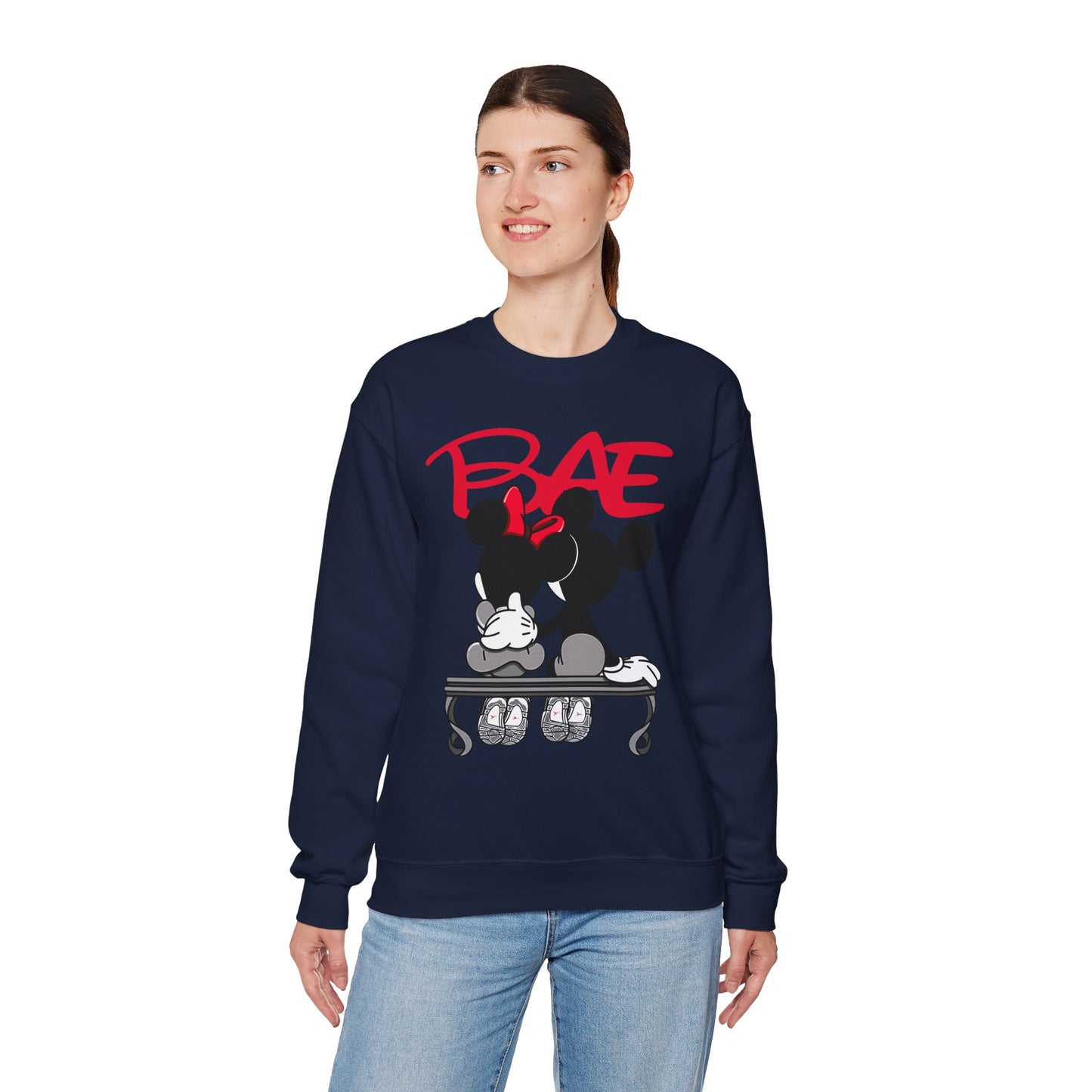 BAE Minnie Graphic Crewneck Sweatshirt – Cute Retro Cartoon Pullover