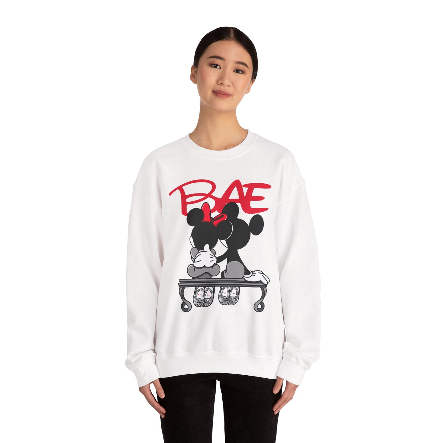 BAE Minnie Graphic Crewneck Sweatshirt – Cute Retro Cartoon Pullover
