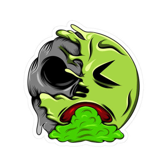 Nauseous Emoji Sticker Sheet — Kiss-Cut Vinyl Decal for Laptops, Skateboards & Gifts