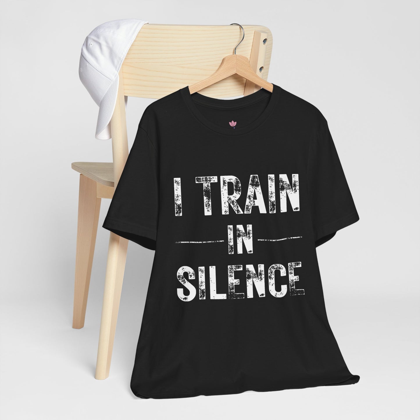 I Train in Silence Gym Tee — "Let the Results Scream" Workout T-Shirt