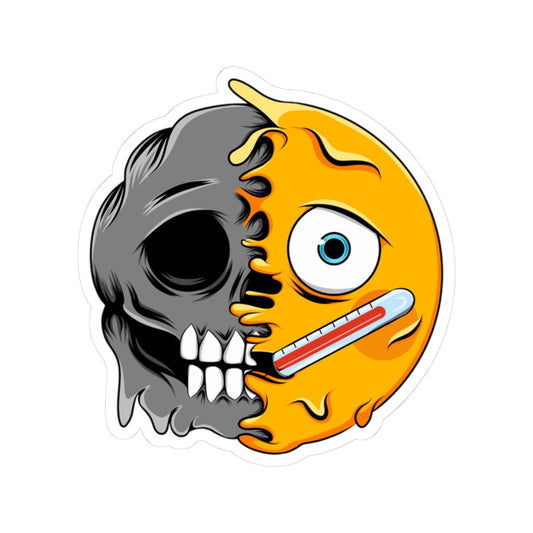 Fever Check Emoji Sticker Sheet — Kiss-Cut Vinyl Decal for Laptops, Skateboards & Gifts