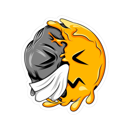 Sick Day Emoji Sticker Sheet — Kiss-Cut Vinyl Decal for Laptops, Skateboards & Gifts