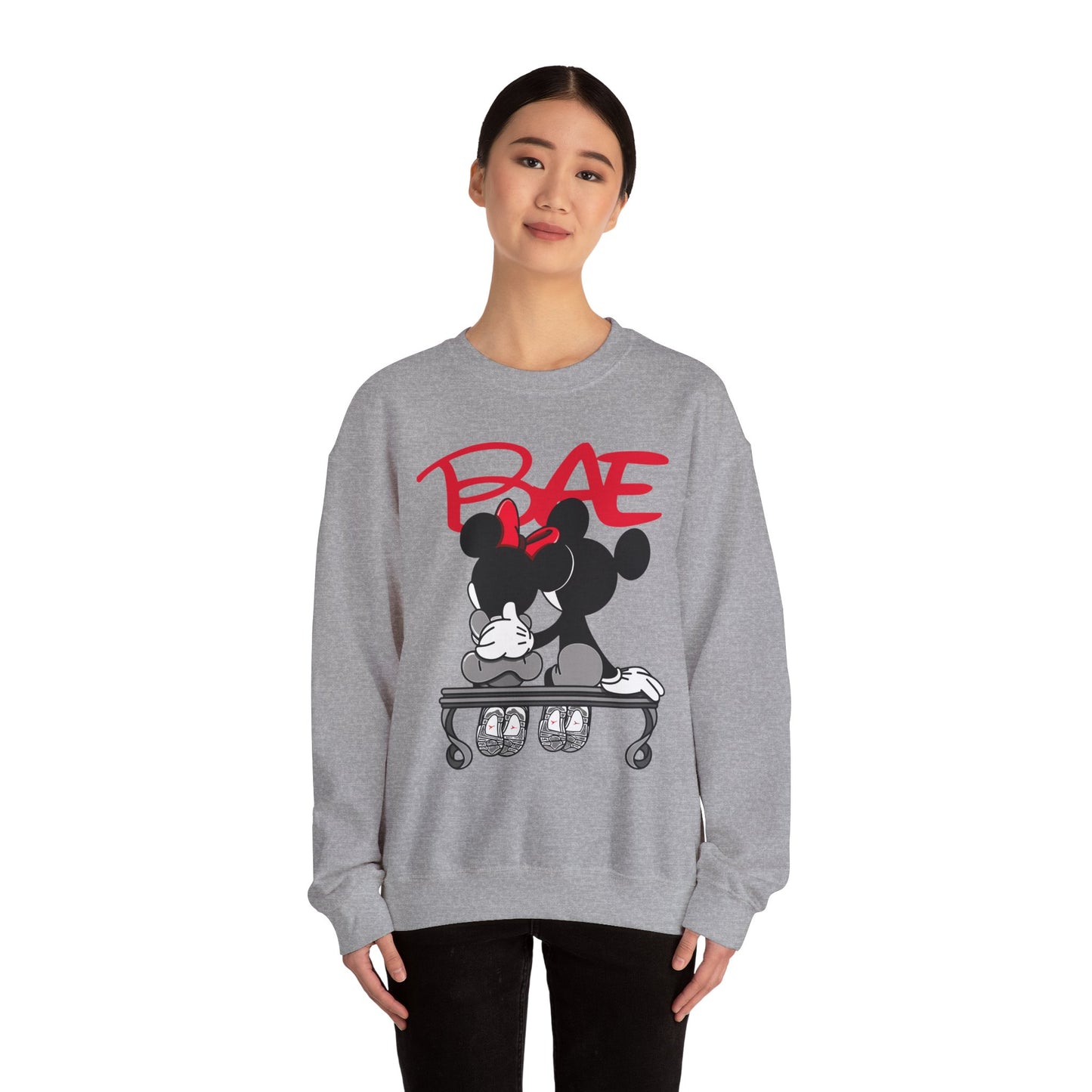 BAE Minnie Graphic Crewneck Sweatshirt – Cute Retro Cartoon Pullover