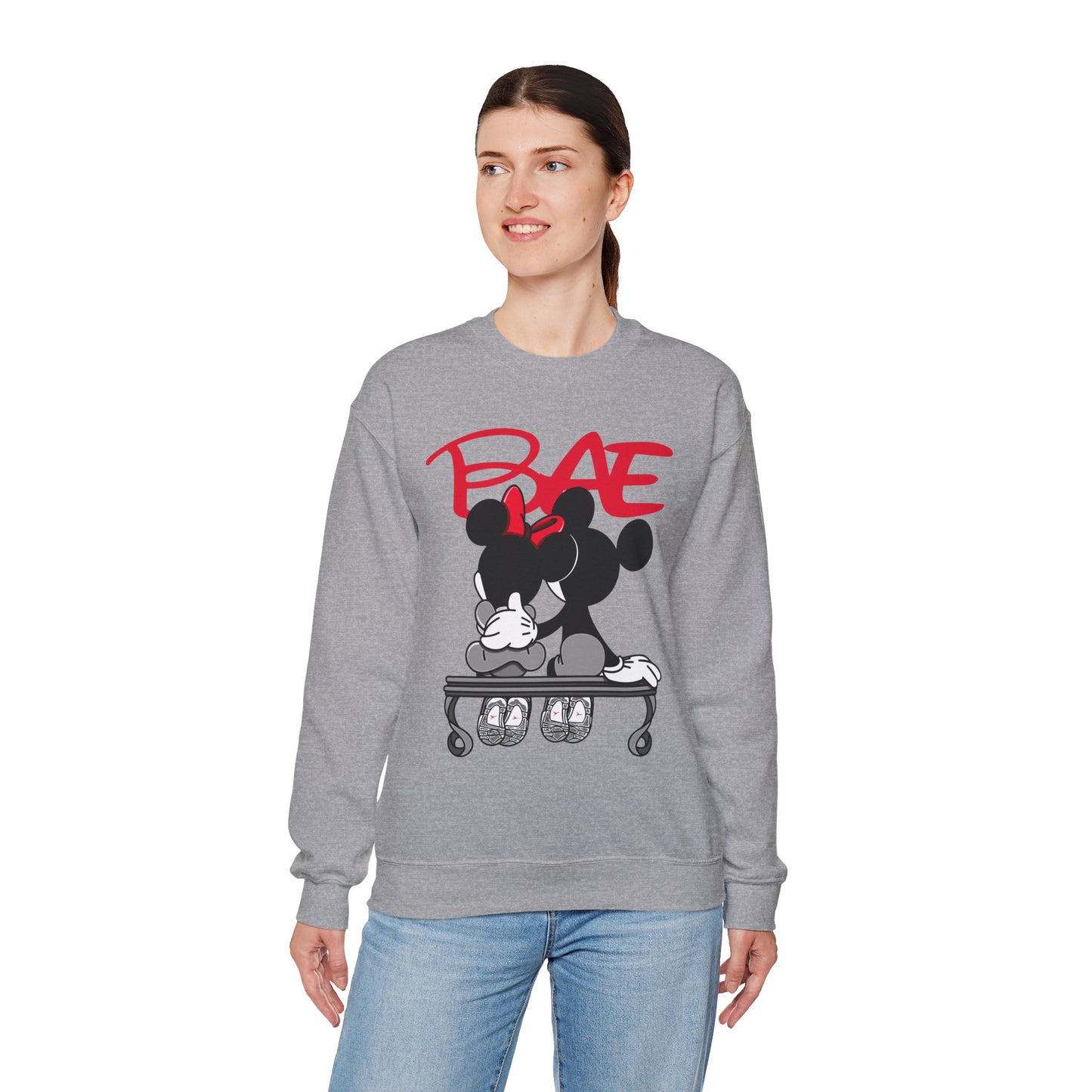 BAE Minnie Graphic Crewneck Sweatshirt – Cute Retro Cartoon Pullover