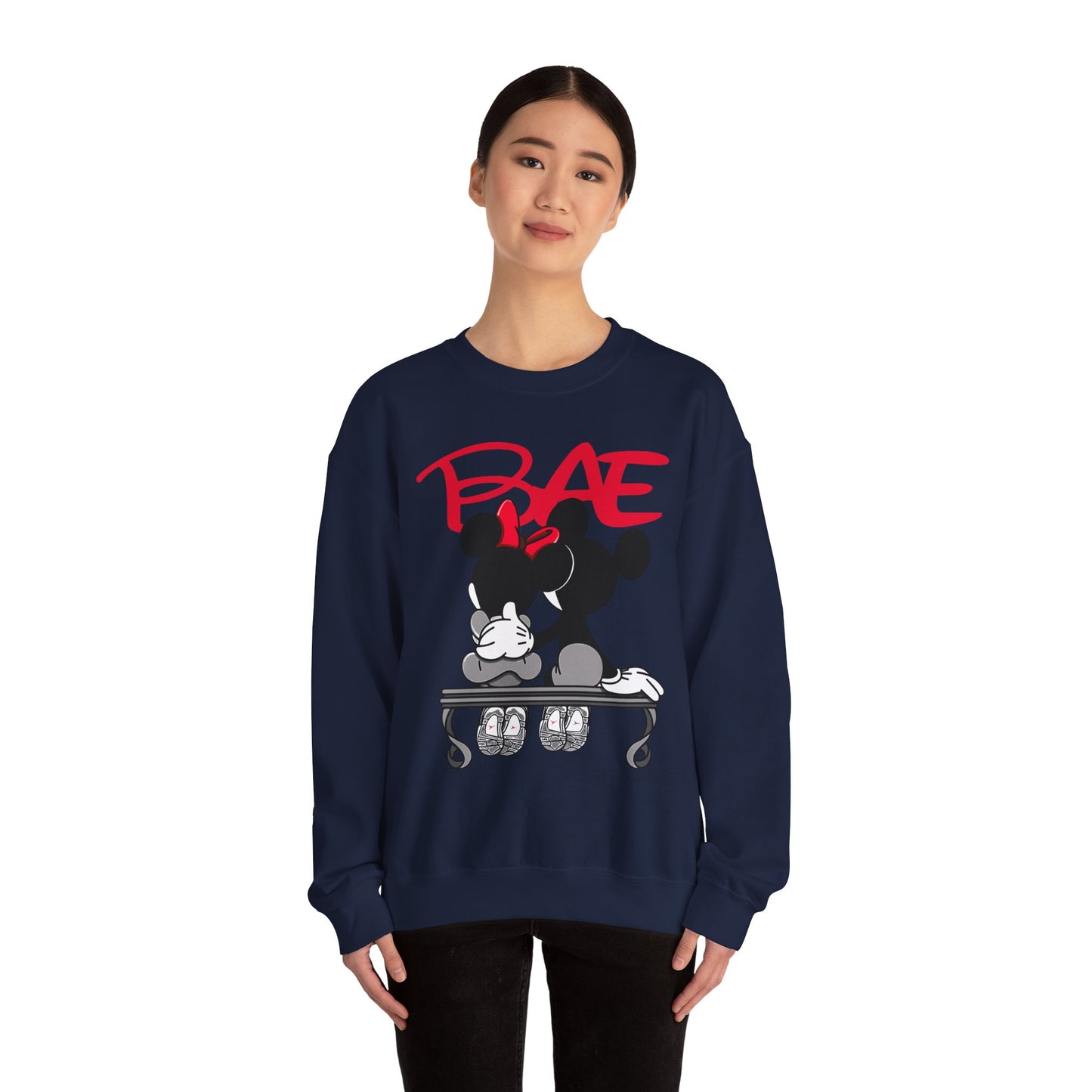BAE Minnie Graphic Crewneck Sweatshirt – Cute Retro Cartoon Pullover