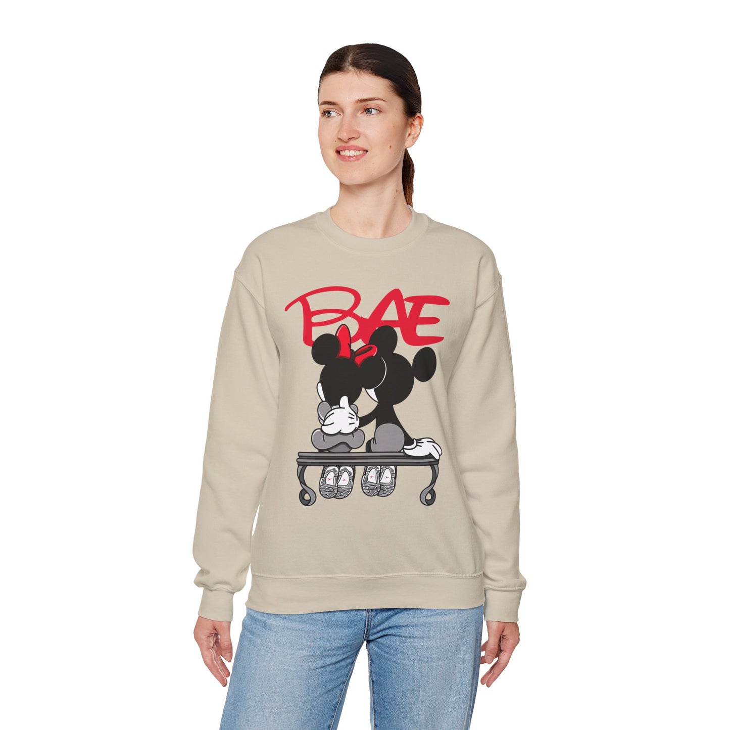 BAE Minnie Graphic Crewneck Sweatshirt – Cute Retro Cartoon Pullover