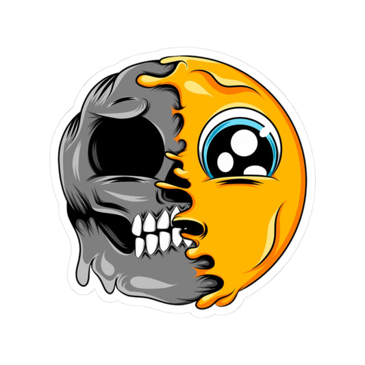 Broken Mood Emoji Sticker Sheet — Kiss-Cut Vinyl Decal for Laptops, Skateboards & Gifts