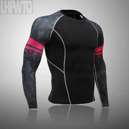 Men's Ski Thermal Underwear Set Motorcycle 4 Seasons Skiing Warm Base Layers Sportwear Tight Long shirt & Tops Set Clothing