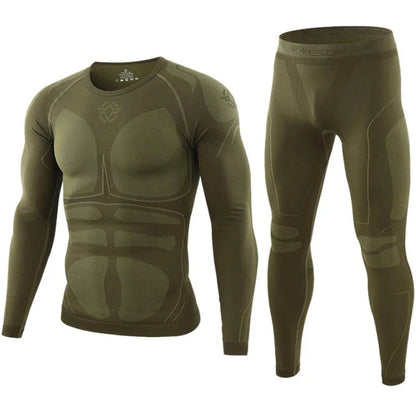 Seamless Tight Tactical Thermal Underwear Men Outdoor Sport Function Breathable Training Cycling Thermo Underwear 3XL Long Johns