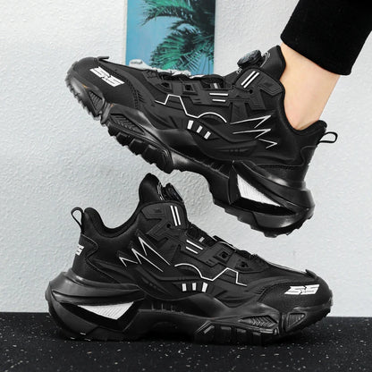 Fashion Chunky Sneakers for Men Comfortable 2025 New Man Casual Shoe Outdoor Anti Skid Male Vulcanize Shoes Tennis Thick Sole 44