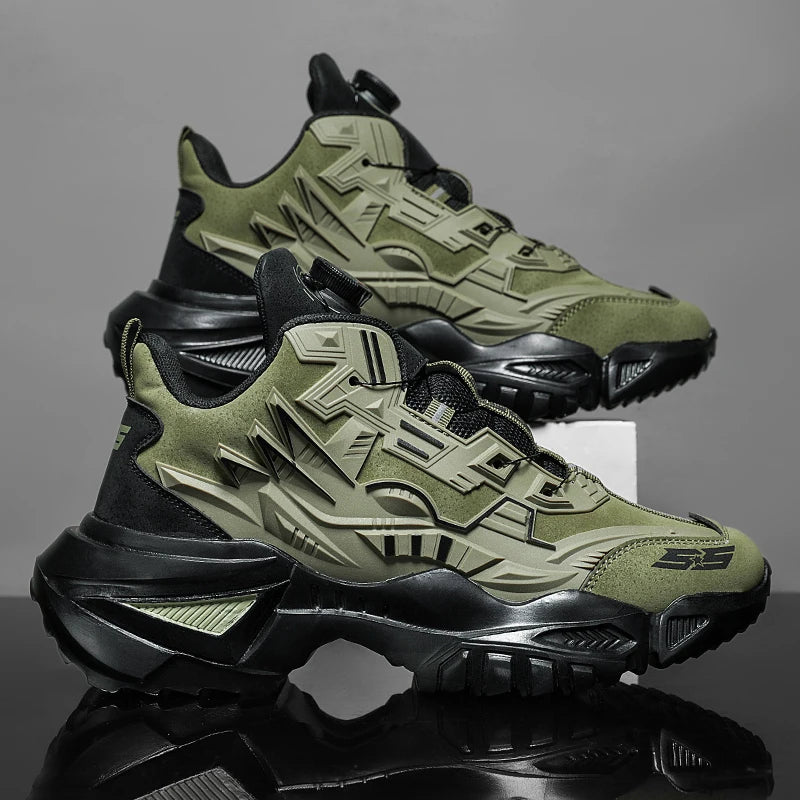 Fashion Chunky Sneakers for Men Comfortable 2025 New Man Casual Shoe Outdoor Anti Skid Male Vulcanize Shoes Tennis Thick Sole 44