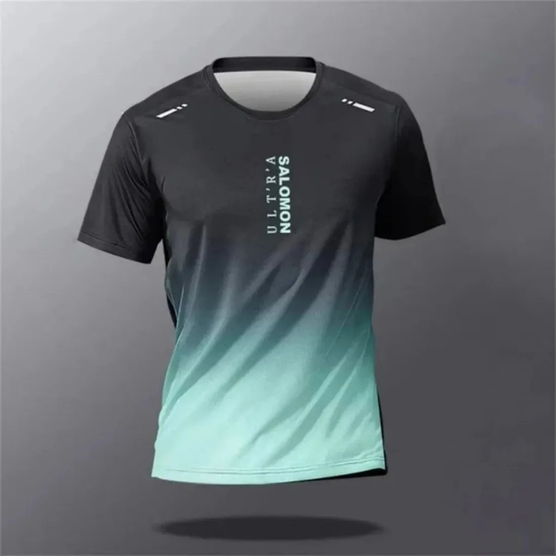 New summer breathable and comfortable round neck T-shirt with letter printed pattern for outdoor running, casual and dry top