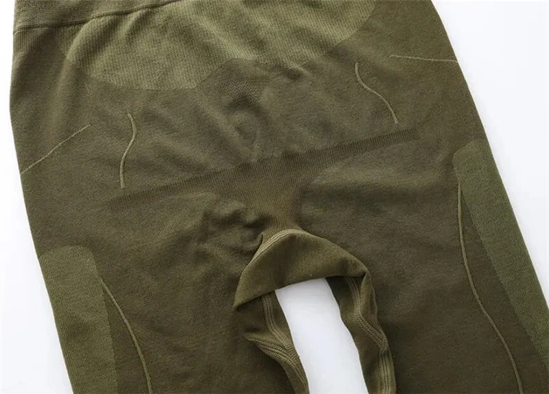 Seamless Tight Tactical Thermal Underwear Men Outdoor Sport Function Breathable Training Cycling Thermo Underwear 3XL Long Johns