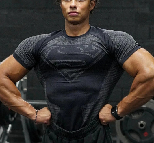 2026 Fashion New Men's 3D Printed Speed Drying Sports T-shirt Slim Fit Breathable Summer Gym Trendy Short Sleeve Top