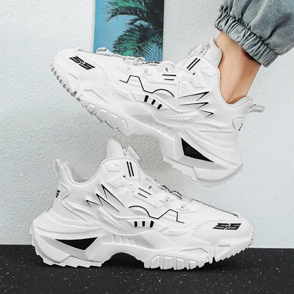 Fashion Chunky Sneakers for Men Comfortable 2025 New Man Casual Shoe Outdoor Anti Skid Male Vulcanize Shoes Tennis Thick Sole 44