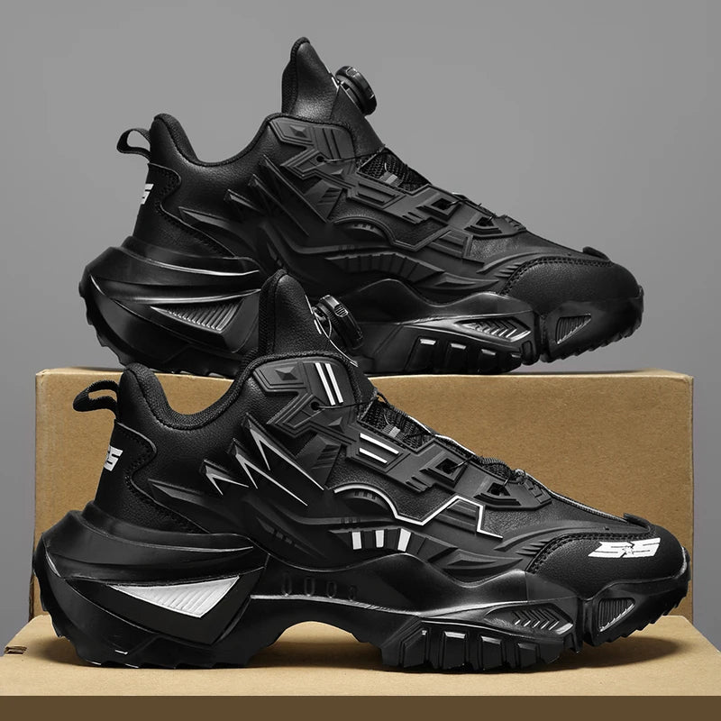 Fashion Chunky Sneakers for Men Comfortable 2025 New Man Casual Shoe Outdoor Anti Skid Male Vulcanize Shoes Tennis Thick Sole 44