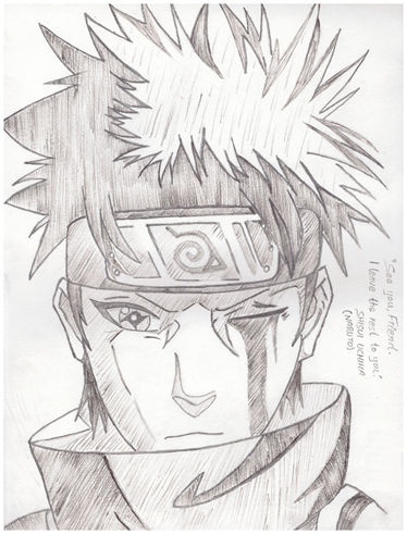 Anime Ninja Pencil Sketch | Hand-Drawn Naruto-Inspired Fan Art | Digital Download